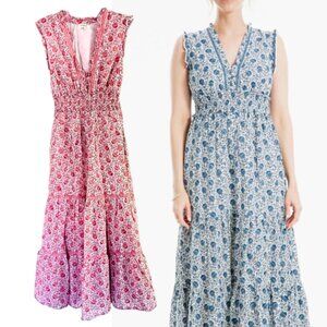 Max Studio Pink Floral Sleeveless Tiered Maxi Dress Size Small 26896